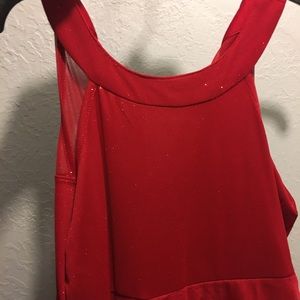 Flashy red girls dress